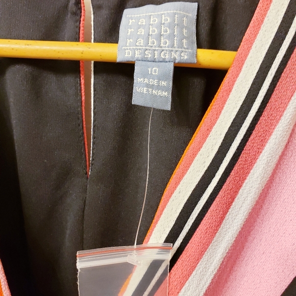 NEW Rabbit Striped Surplice Crop Jumpsuit - Picture 6 of 7